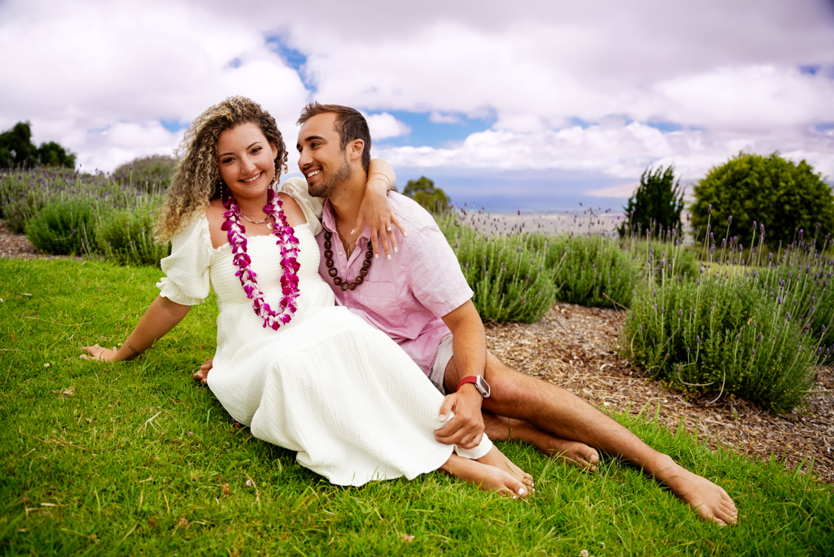 Couple lounging photo engaged